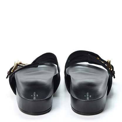 Louis Vuitton Monogram Patch Work World Tour Bom Dia Flat Mule 40 Black 5 of 11