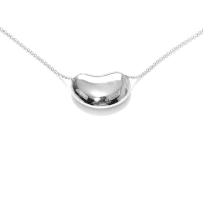 Tiffany Sterling Silver 9mm Elsa Peretti Bean Pendant Necklace 5 of 5