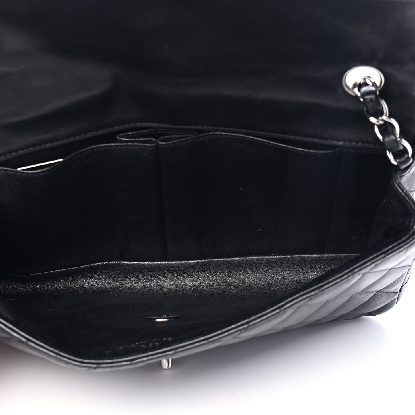 Lambskin Quilted East West Flap Black