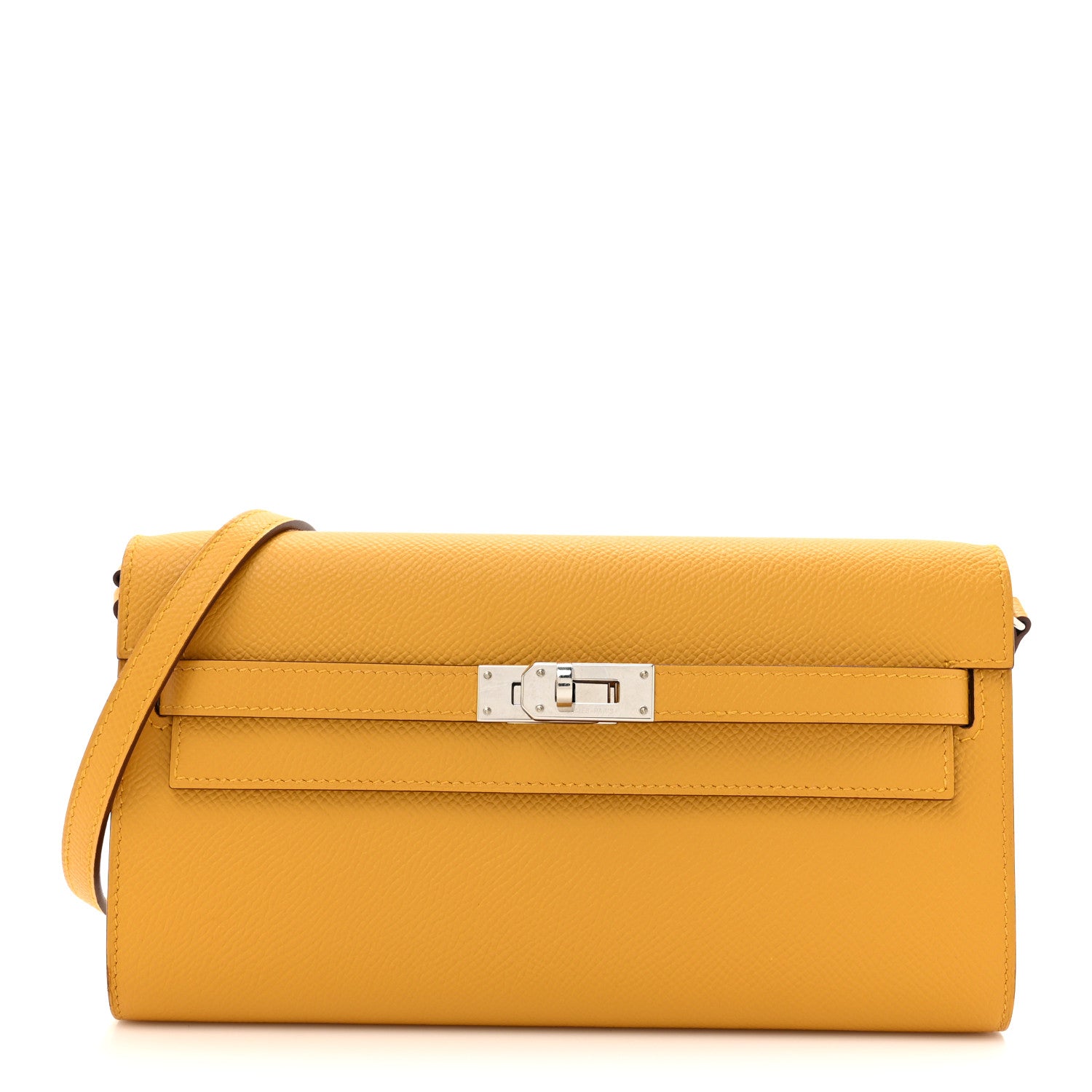 Hermes Epsom Kelly Wallet To Go Jaune Ambre 1 of 12