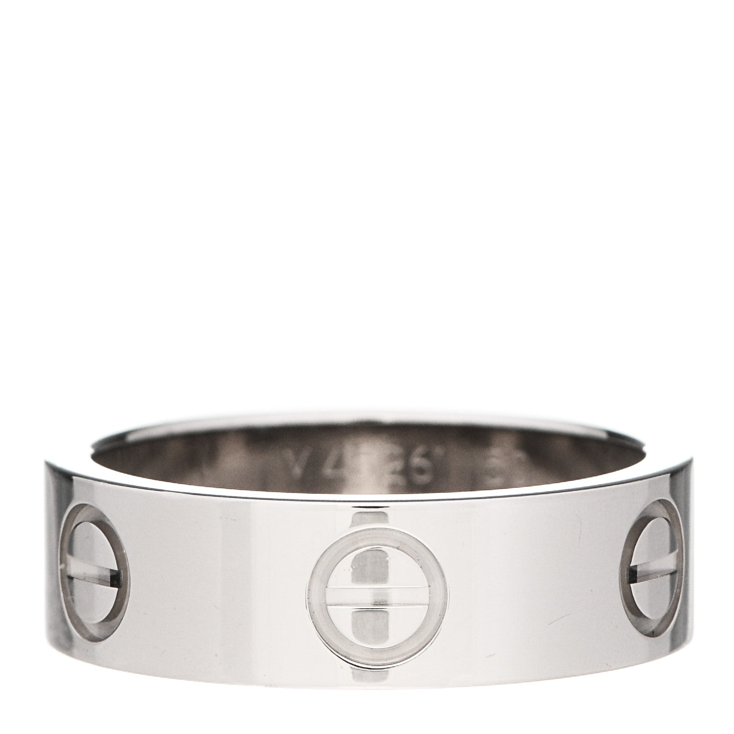 Cartier 18K White Gold 5.5mm LOVE Ring 50 5.25 1 of 5