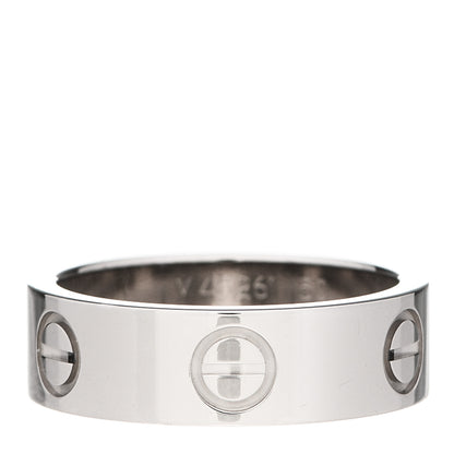 Cartier 18K White Gold 5.5mm LOVE Ring 50 5.25 1 of 5