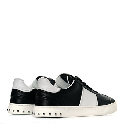 Valentino Garavani Calfskin Mens Rockstud Flycrew Sneakers 41 Black White 4 of 10