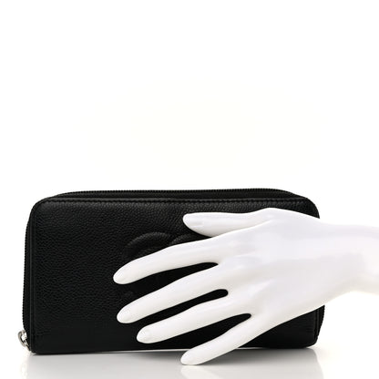Chanel Caviar Large Timeless CC Zip Around Wallet Black 2 of 13