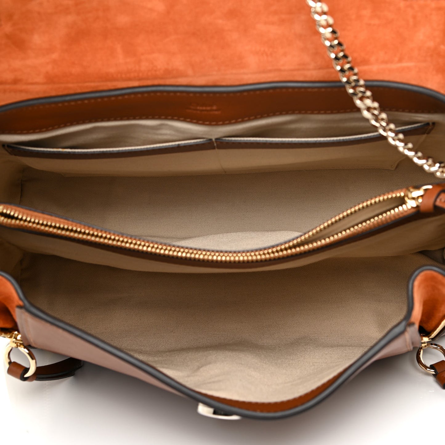 Calfskin Medium Faye Day Shoulder Bag Tan