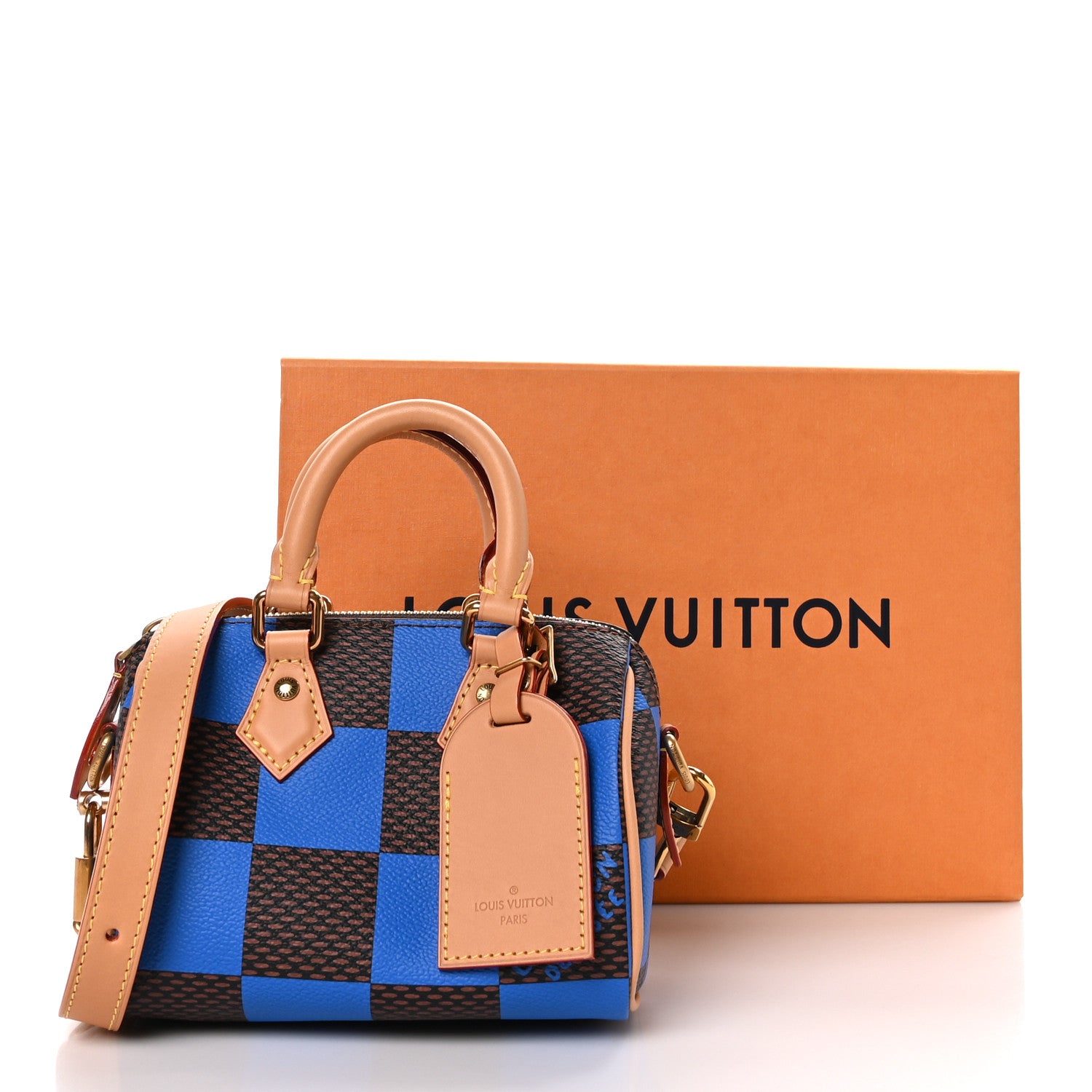 Louis Vuitton Damier Pop Speedy Bandouliere 18 Blue 9 of 9