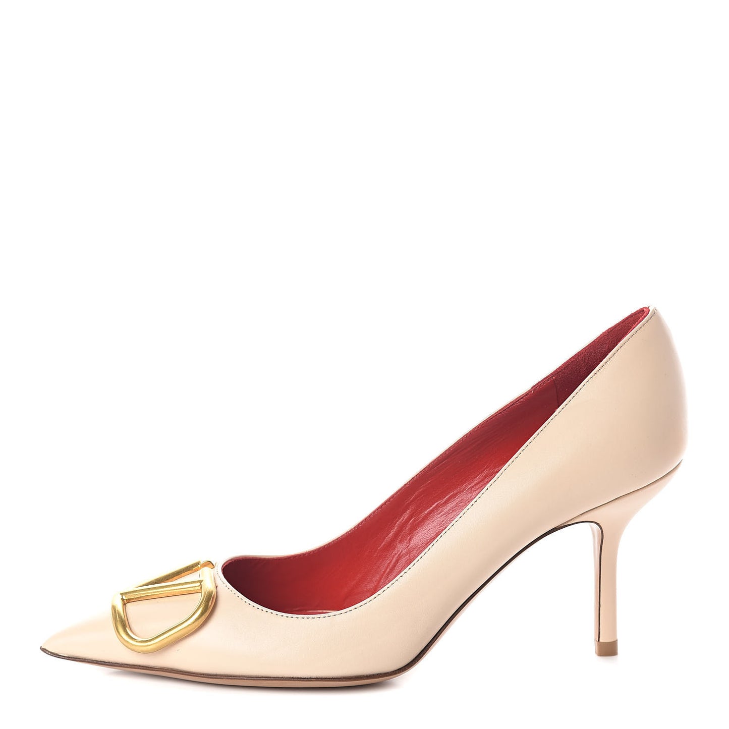 Calfskin Vlogo Signature 80mm Pumps 36 Beige