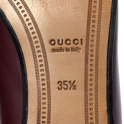 Gucci Lambskin Womens Brixton Horsebit Loafers 35.5 Vintage Bordeaux 6 of 9