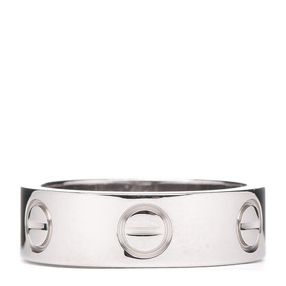 Cartier 18K White Gold 5.5mm LOVE Ring 48 4.5 1 of 5