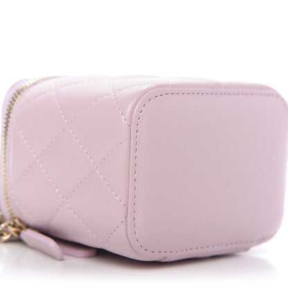 Chanel Caviar Quilted Mini Vanity Case With Chain Light Pink 6 of 10