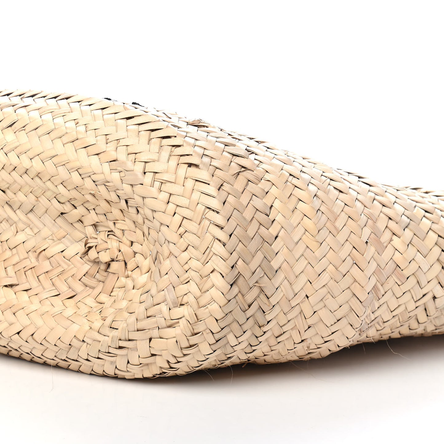 X DAVID KRAMER Raffia Calfskin Panier Bag White