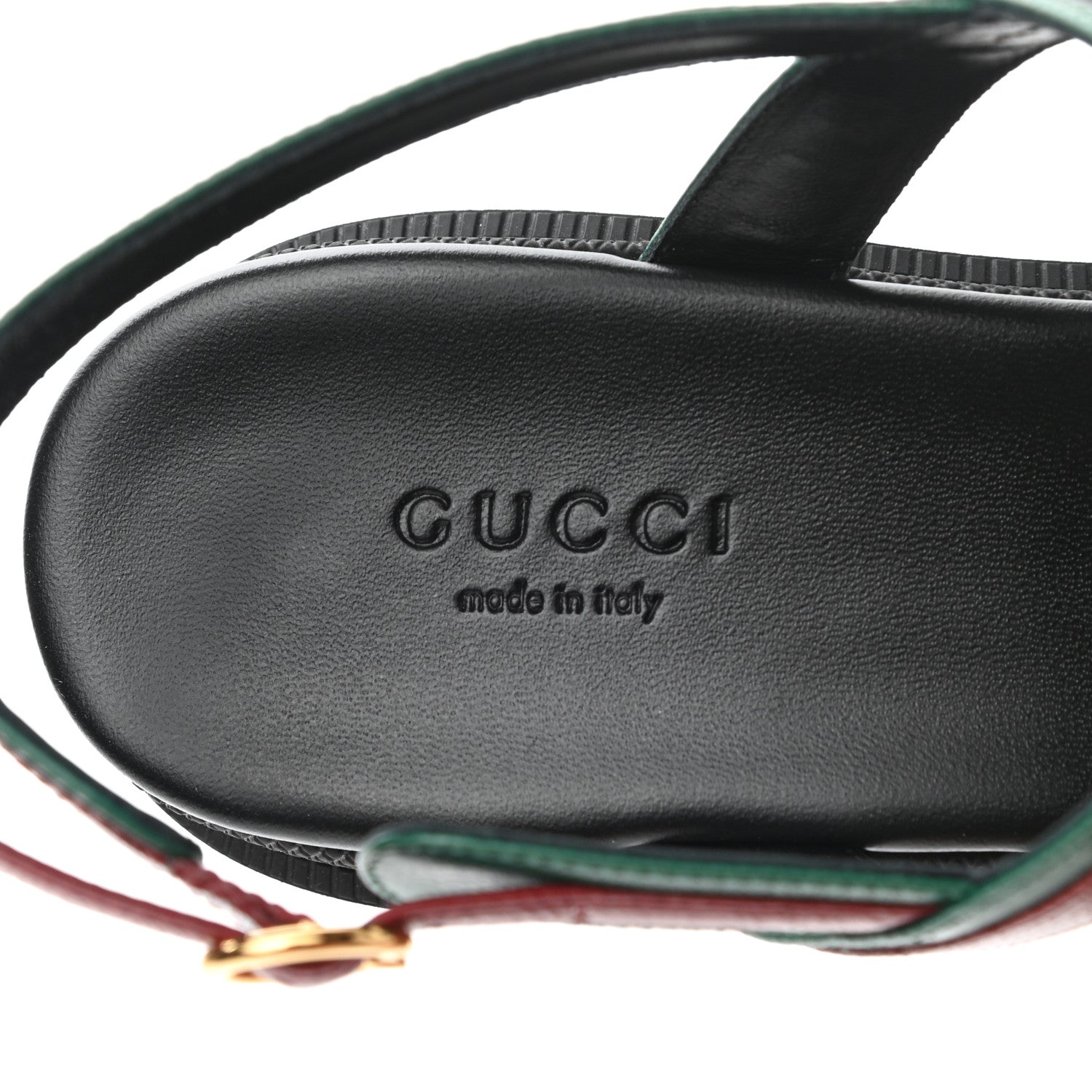 Gucci Nappa Platform Lug Sole Sandals 38 Black 5 of 9