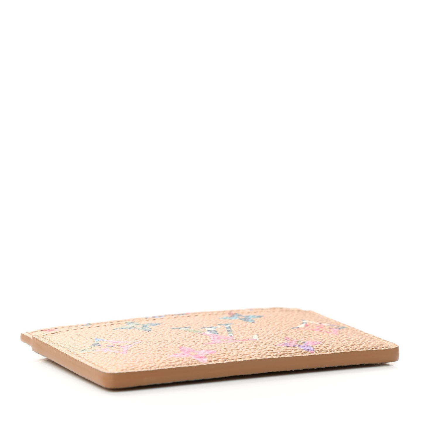 Metallic Monogram LV Garden Card Holder Gold