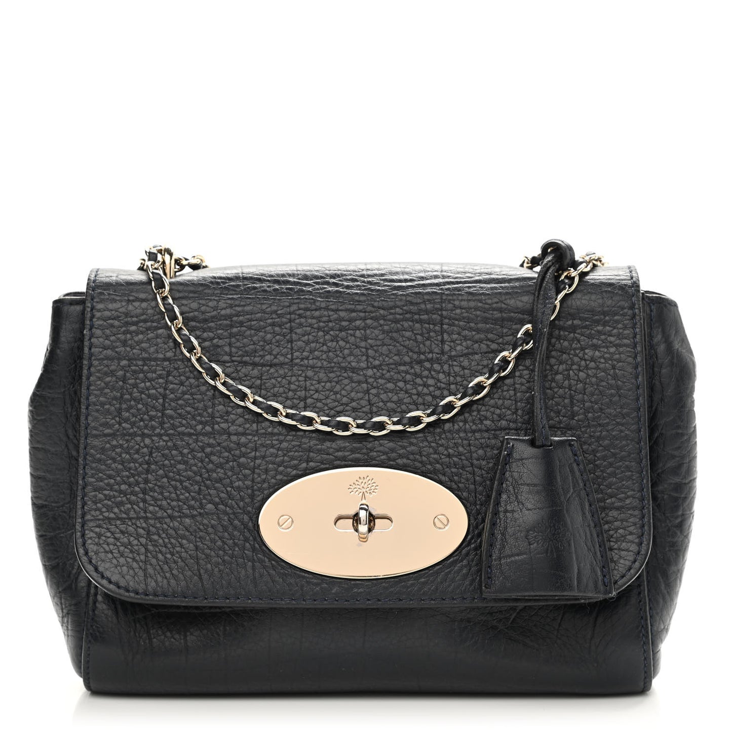 Nappa Crocodile Embossed Small Lily Flap Midnight Blue