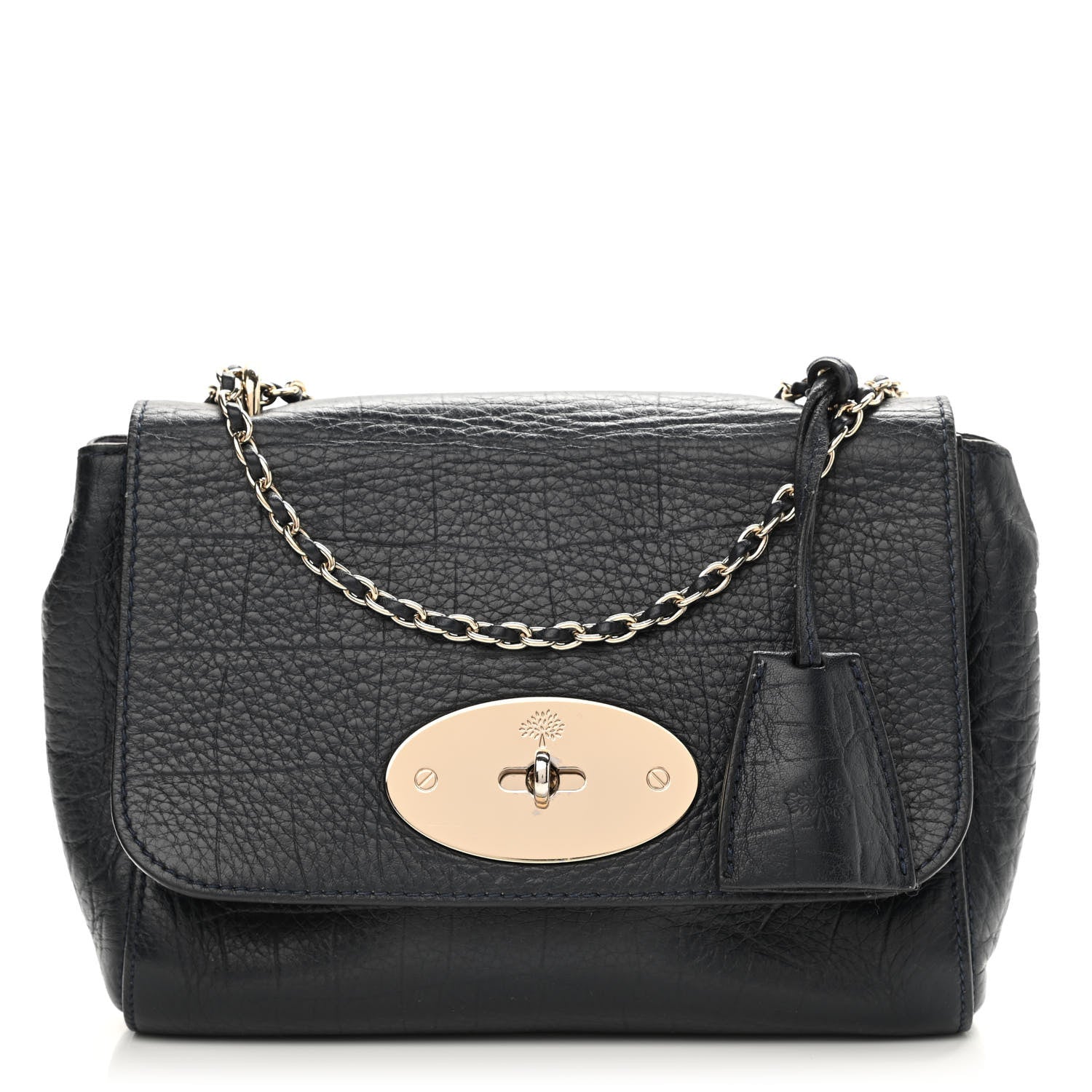 Mulberry Nappa Crocodile Embossed Small Lily Flap Midnight Blue 1 of 11