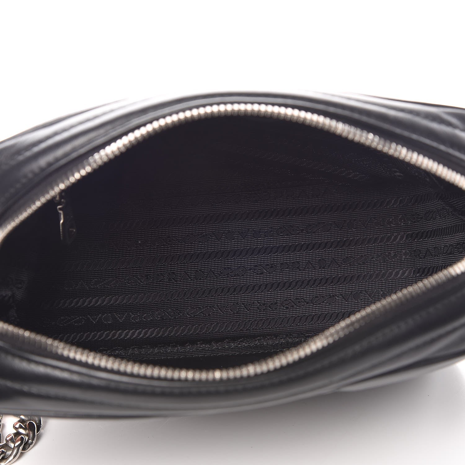 Prada Soft Calfskin Diagramme Crossbody Bag Black 5 of 7