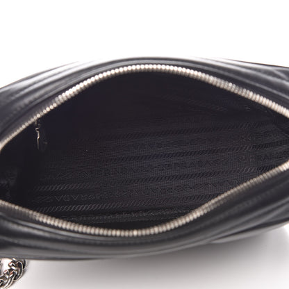 Prada Soft Calfskin Diagramme Crossbody Bag Black 5 of 7