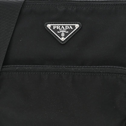 Prada Nylon Vela Flat Messenger Bag Black 9 of 13