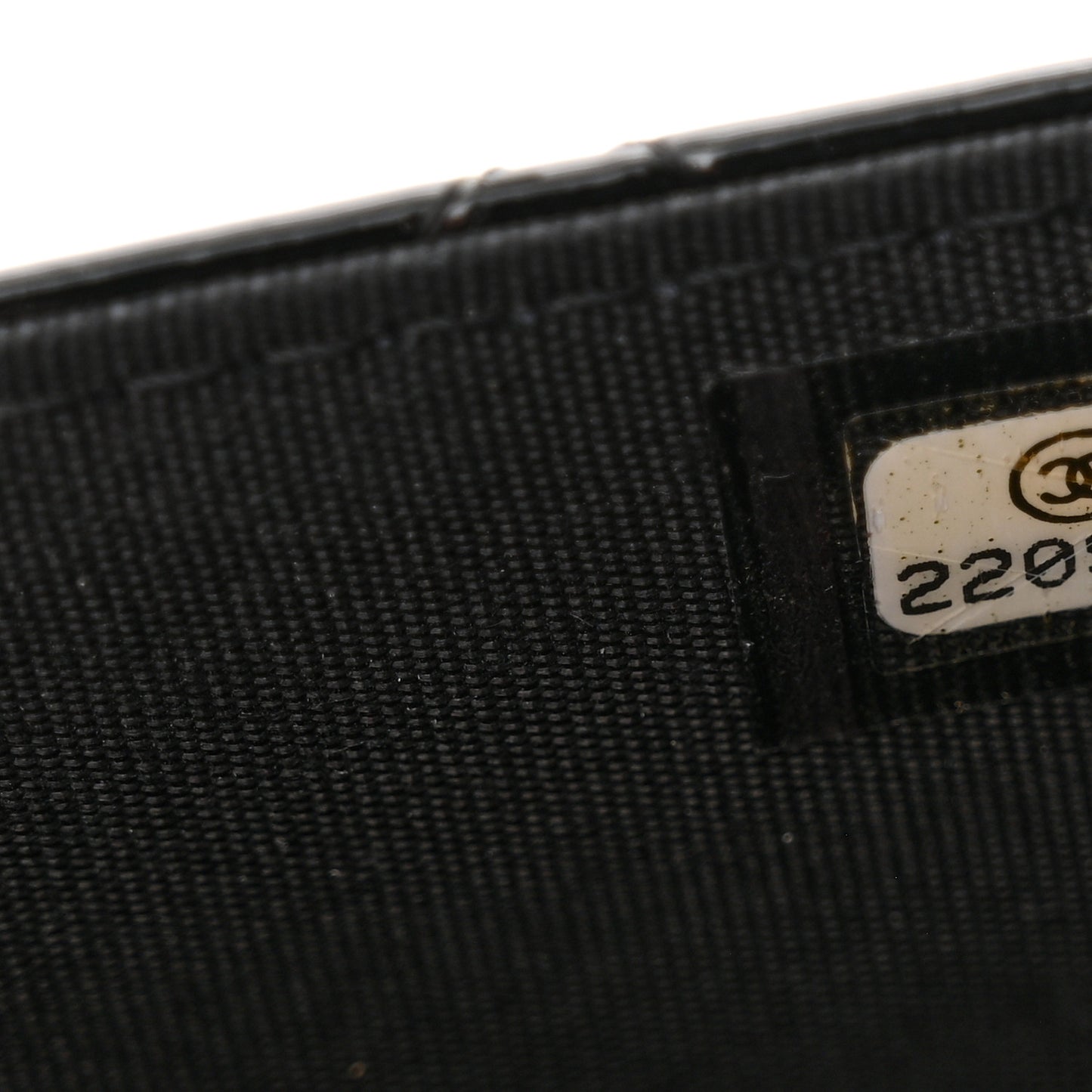 Patent Quilted Golden Class Wallet on Chain WOC Black