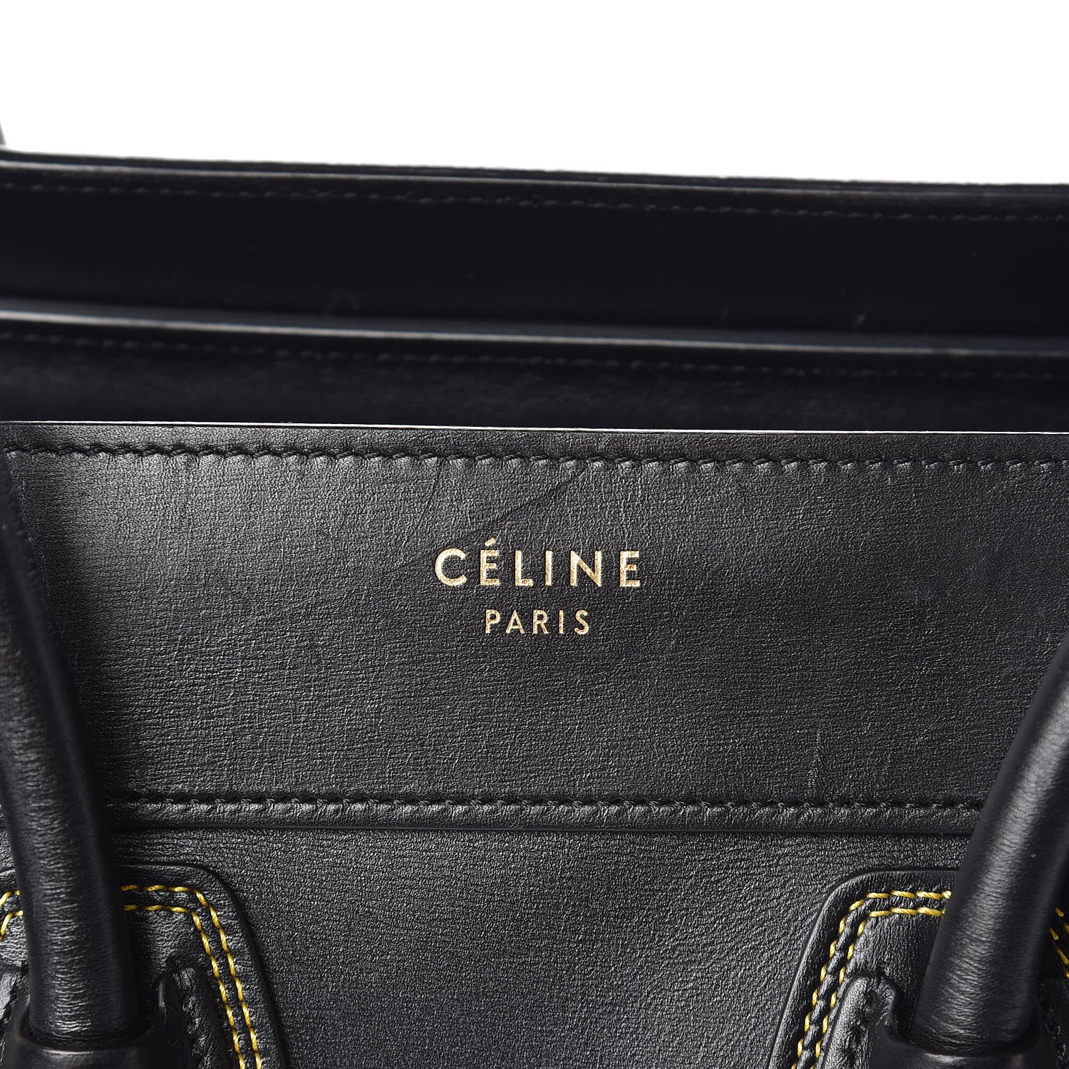 Celine Smooth Calfskin Multicolor Double Stitching Micro Luggage Black 9 of 10