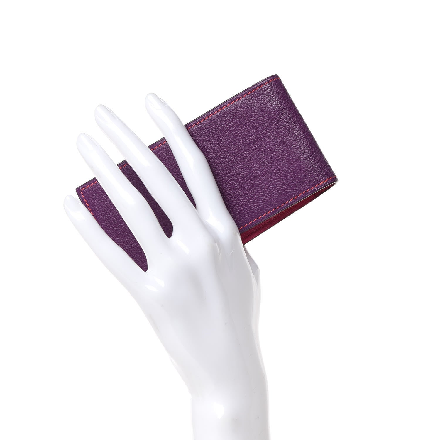 Hermes Chevre Mysore Bi Color Notepad Violet Rose Shocking 2 of 6