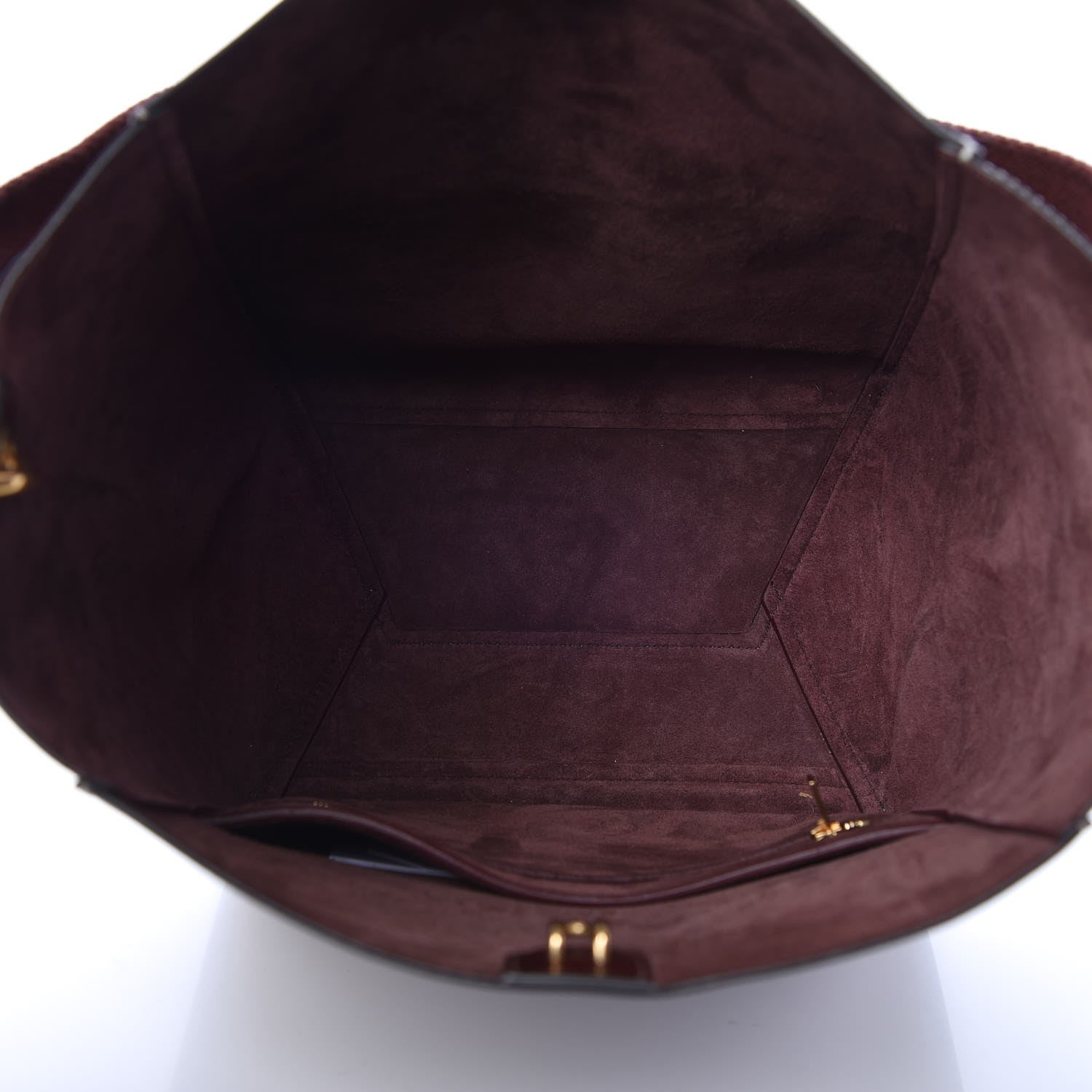 Celine Natural Calfskin Sangle Bucket Bag Burgundy 5 of 7