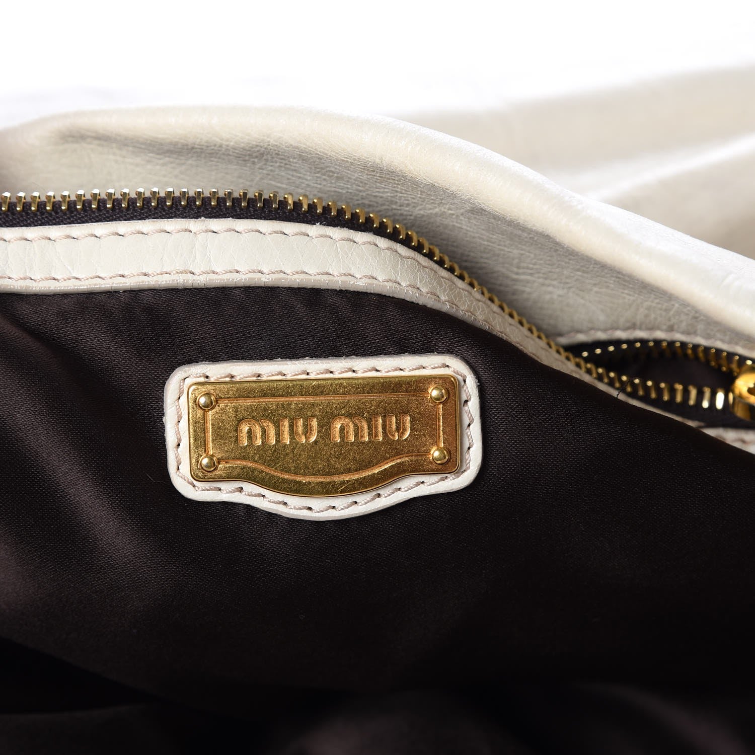 Miu Miu Vitello Lux Bow Bag Quarzo 9 of 20