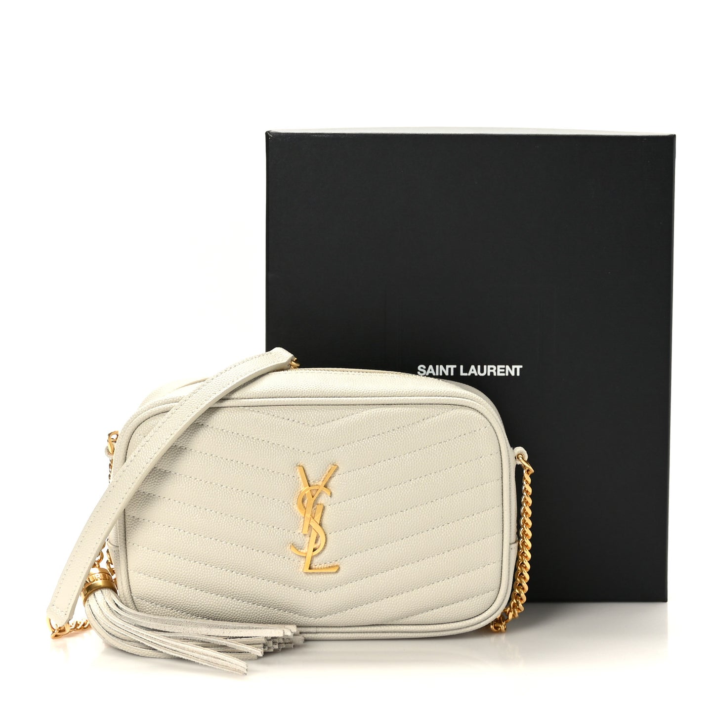 Grain De Poudre Matelasse Monogram Mini Lou Camera Bag Crema Soft