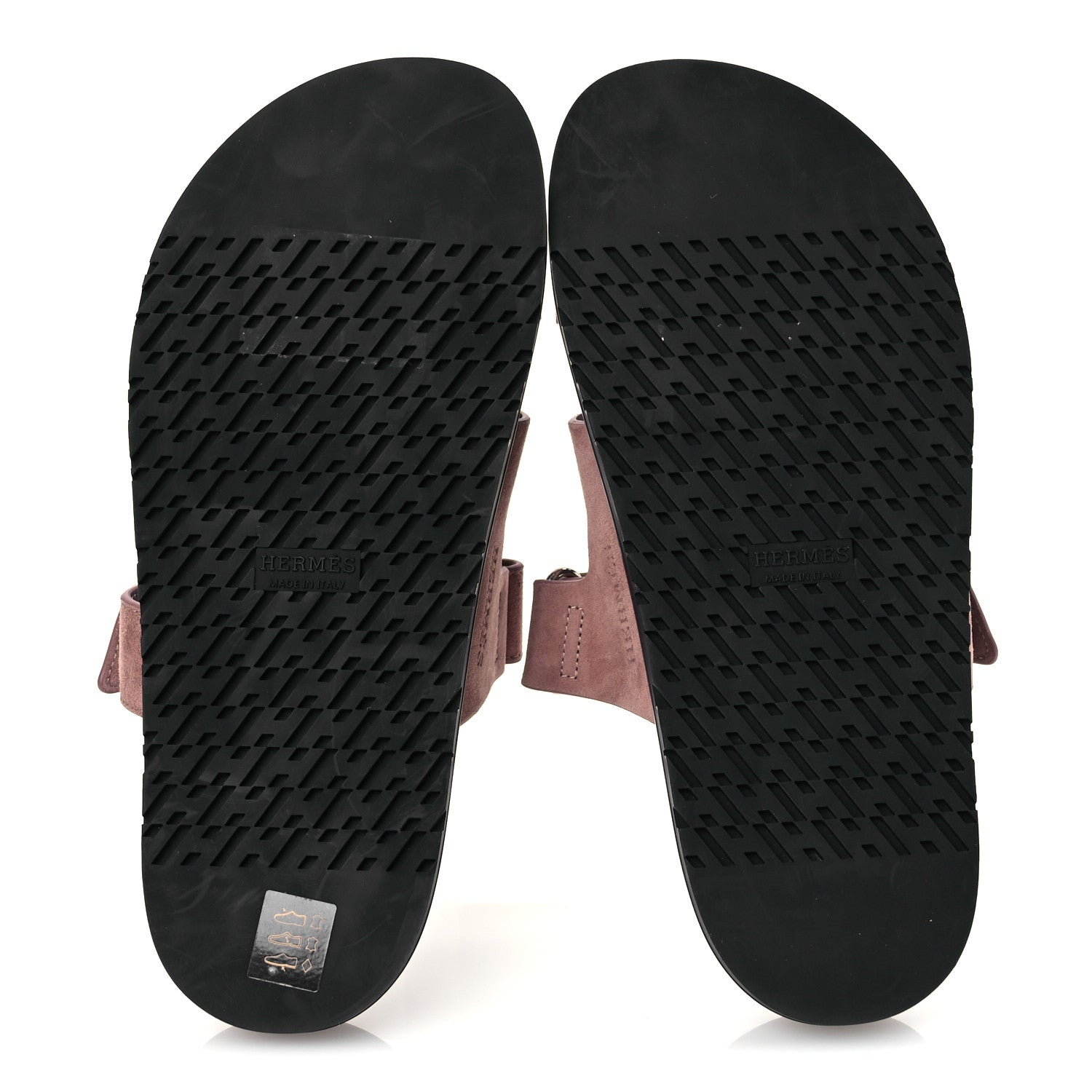 Hermes Suede Goatskin Womens Chypre Sandals 38 Rose Antique 3 of 11