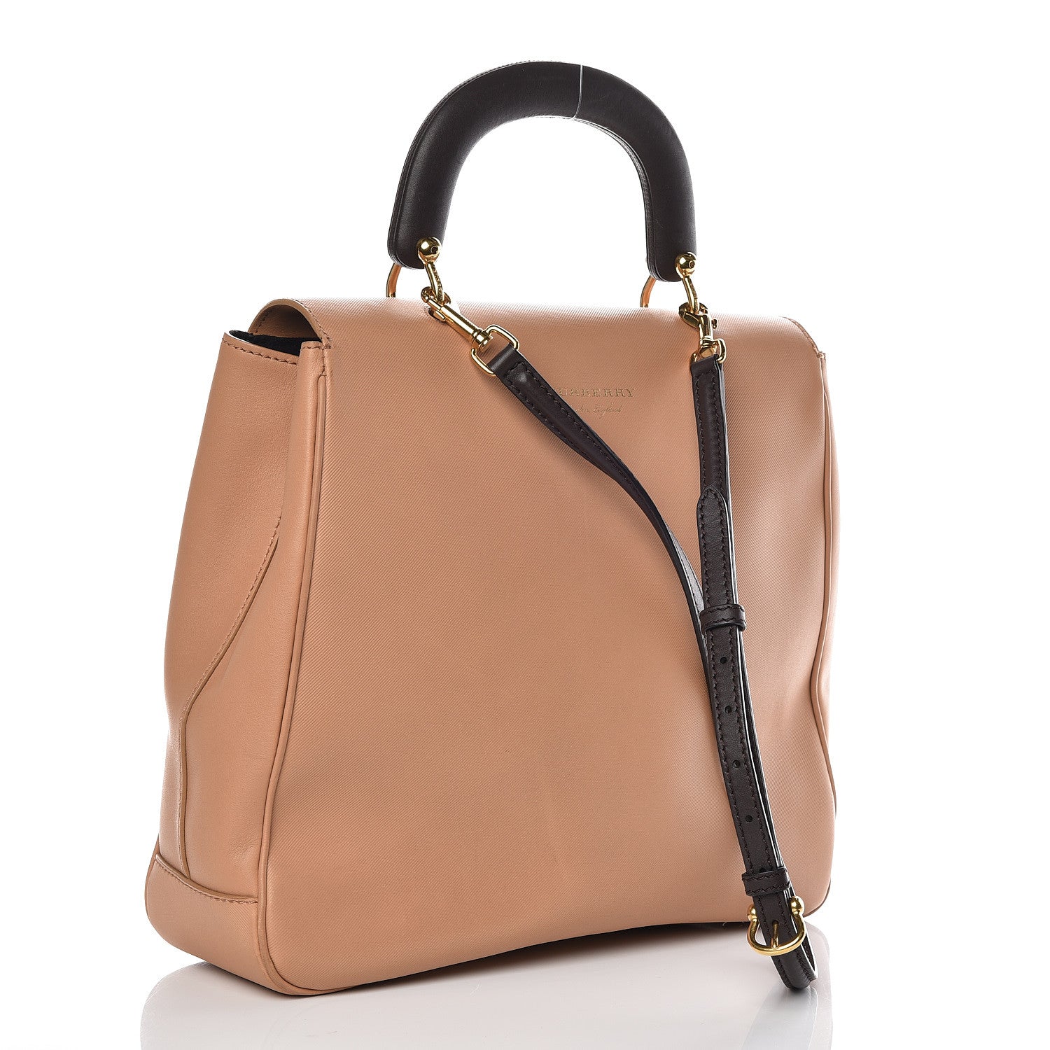 Burberry Trench Calfskin Large DK88 Top Handle Bag Pale Clementine 3 of 19