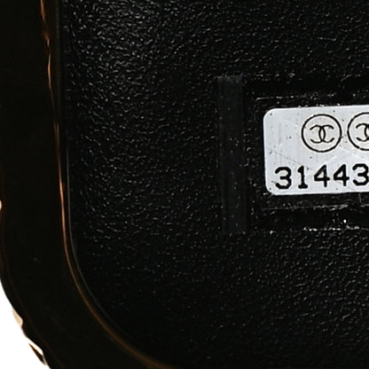 Chanel Glazed Goatskin Quilted Box With Chain Black 6 of 9