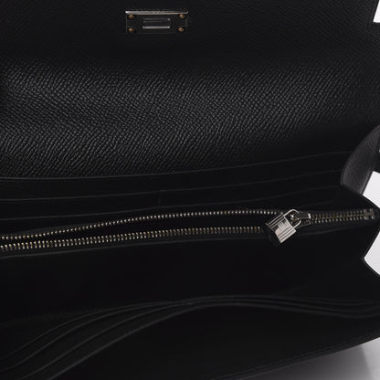 Hermes Epsom Kelly Longue Wallet Black 5 of 9