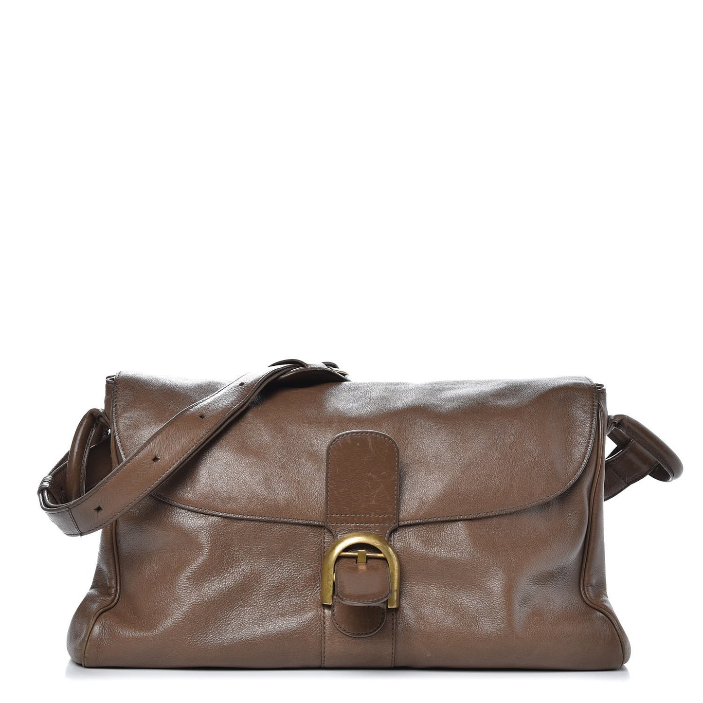 Calfskin Brillant Besace Brown