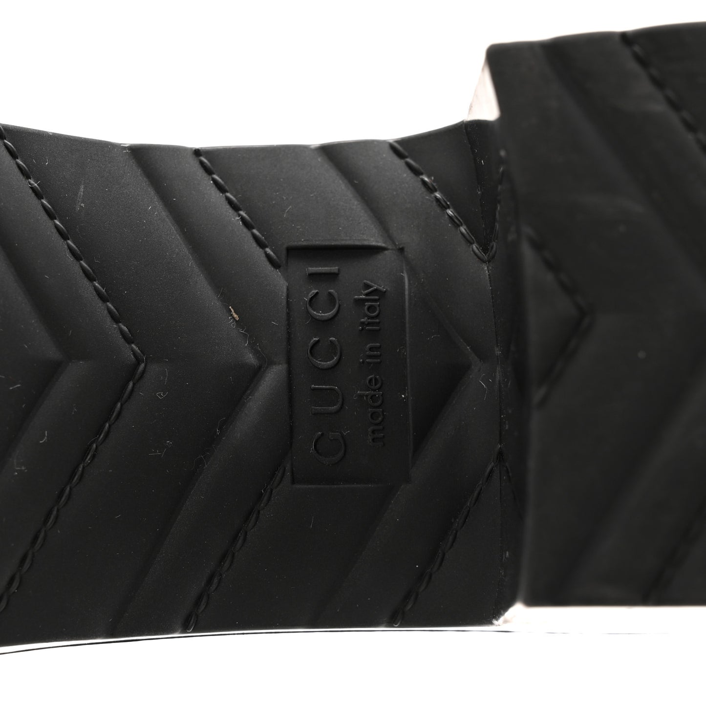 Rubber Gucci Logo Womens Platform 20/60mm Slide Sandals 40 Black