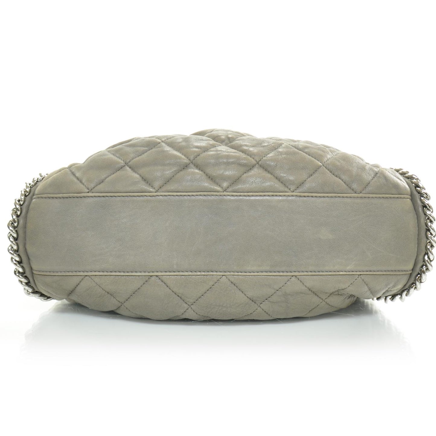 Washed Lambskin Chain Around Hobo Taupe