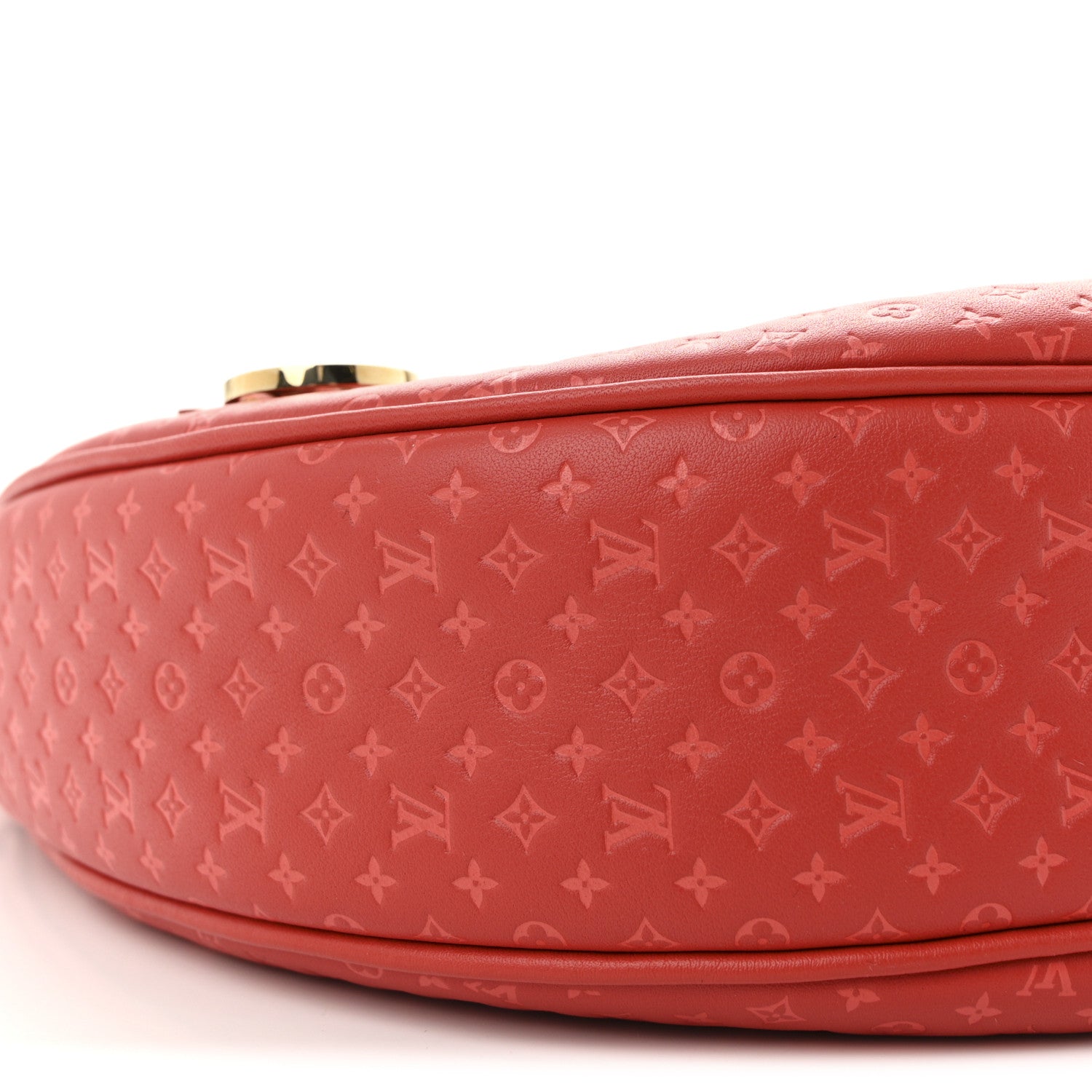 Louis Vuitton Calfskin Nanogram Embossed Loop PM Rouge 8 of 9