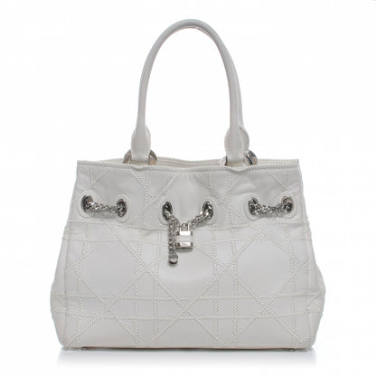Christian Dior Lambskin Cannage Overstitching Chri Chri Tote White 1 of 7