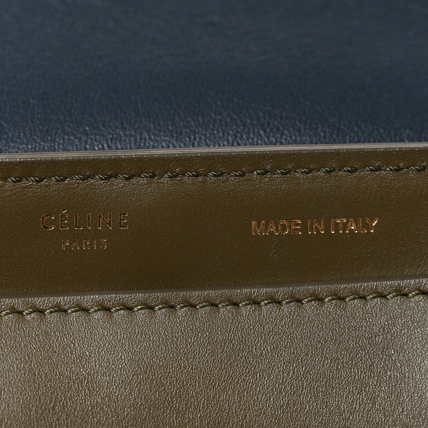 Smooth Calfskin Suede Medium Tri-Color Trapeze Cream Black Khaki