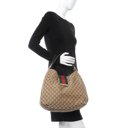 Gucci Monogram Large New Ladies Web Hobo Dark Brown 2 of 11