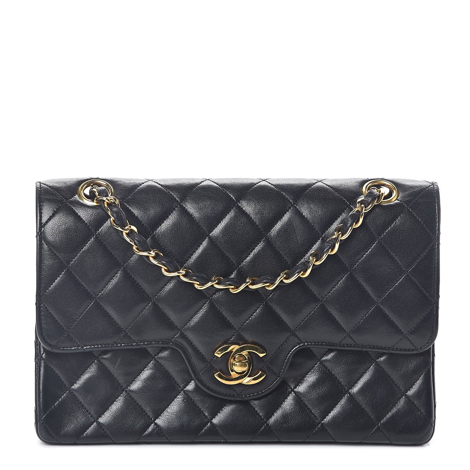 Chanel Lambskin Quilted Small Double Flap Black 1 of 11