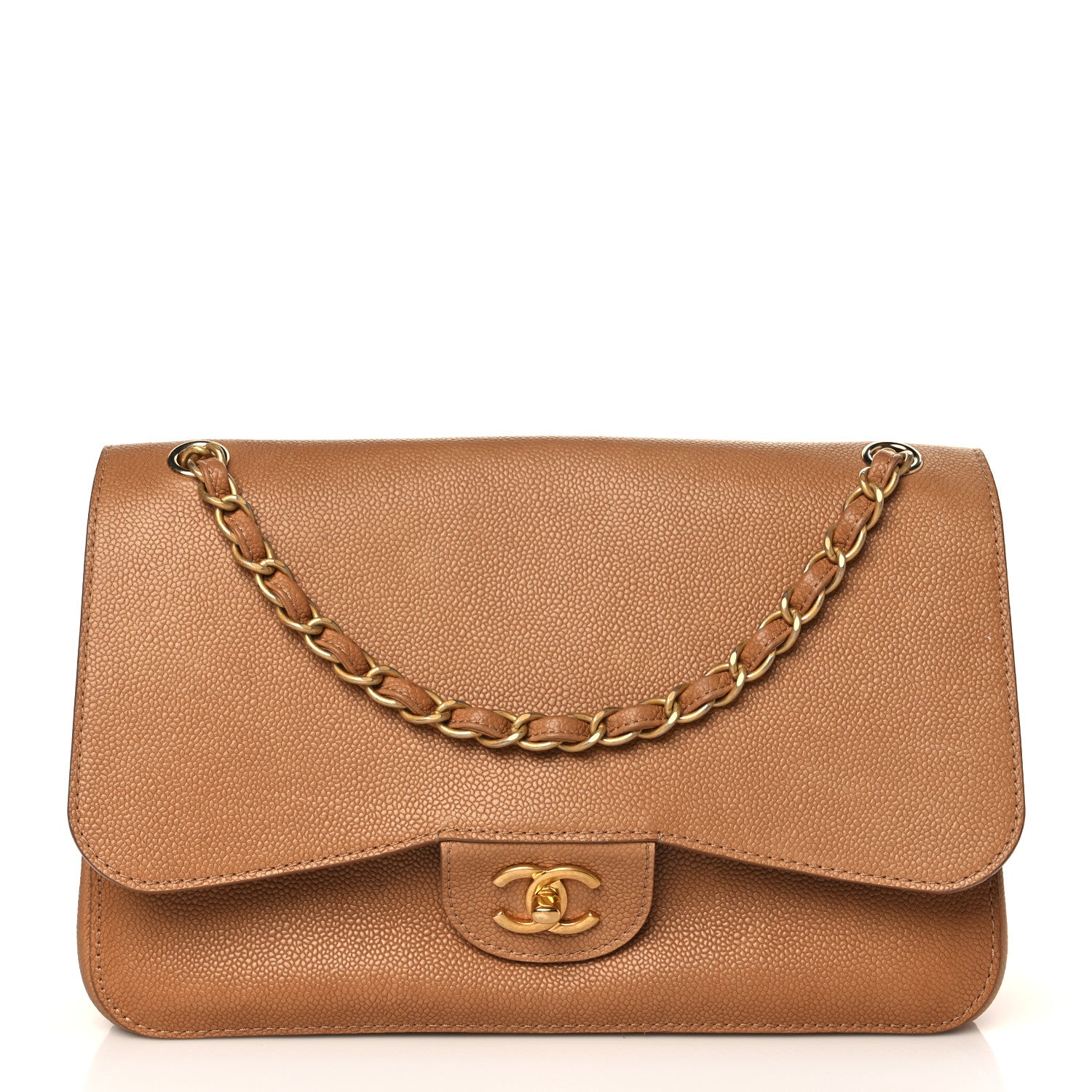 Chanel Grained Calfskin Jumbo Classic Pure Double Flap Beige 1 of 10