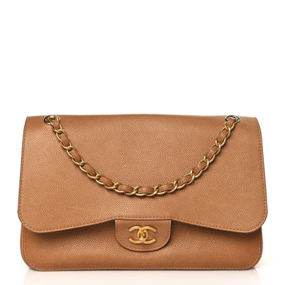 Chanel Grained Calfskin Jumbo Classic Pure Double Flap Beige 1 of 10