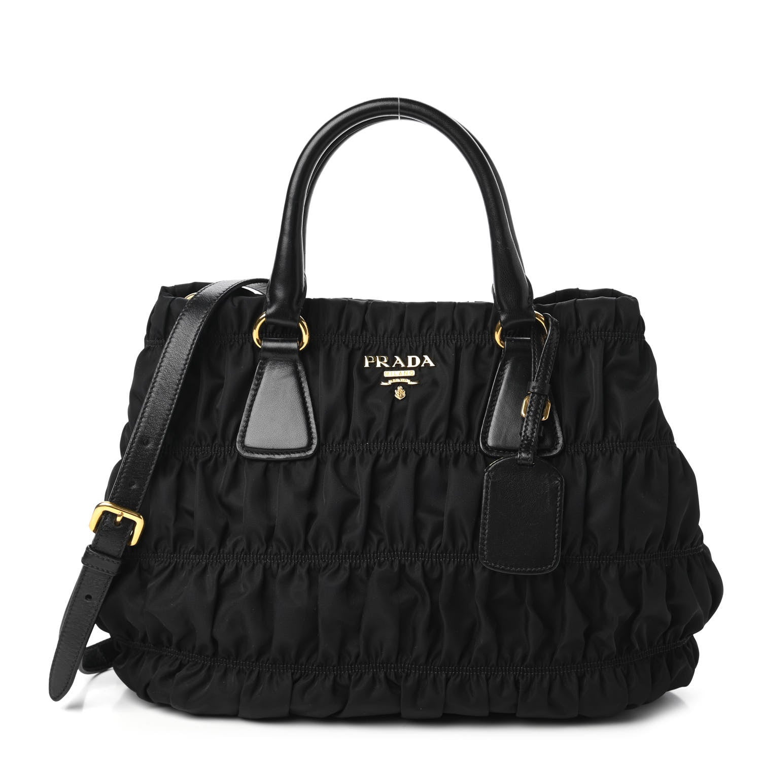Prada Tessuto Nylon Gaufre Tote Black 1 of 10