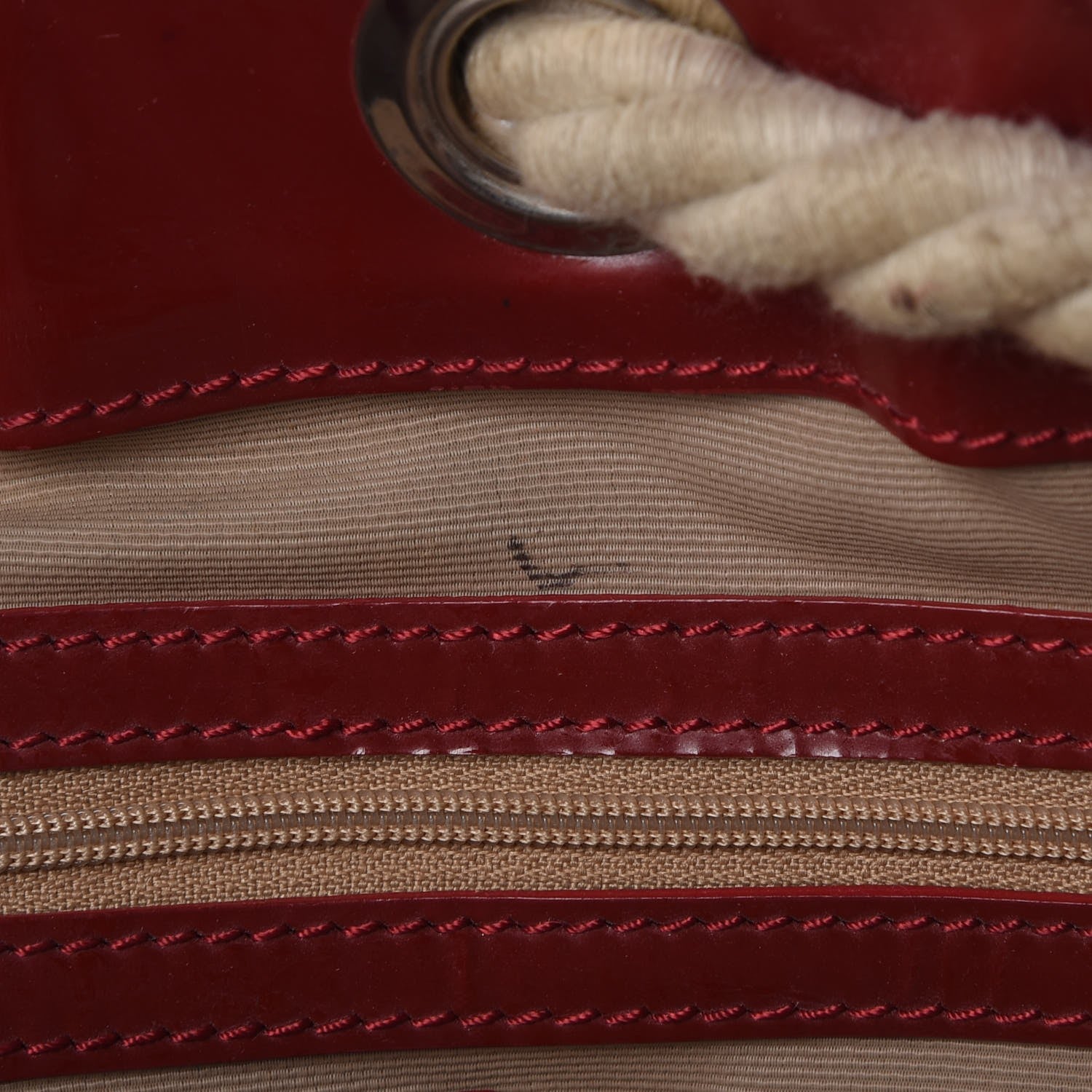 Burberry Patent Nova Check Nautical Tote Berry Red 9 of 14