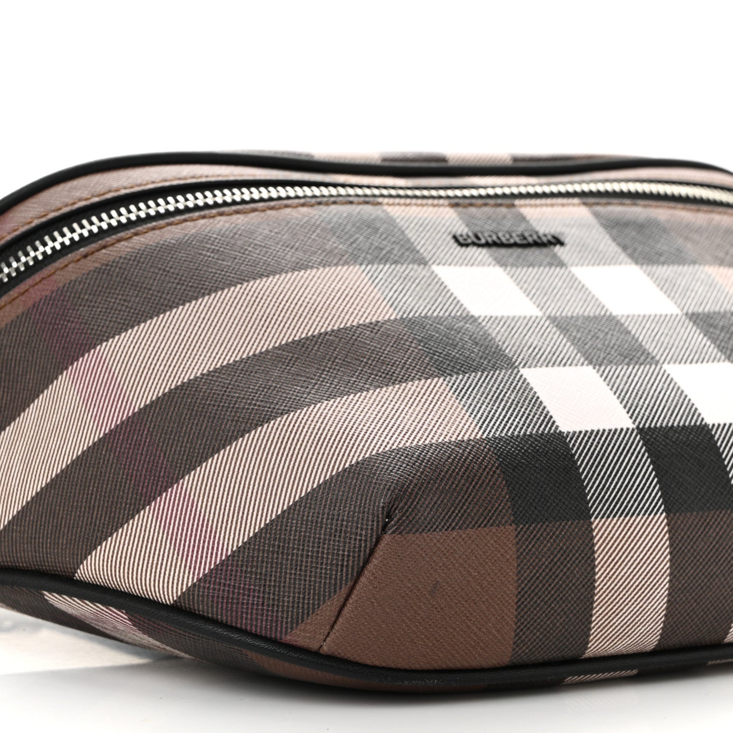 E-canvas Check Cason Bum Bag Dark Birch Brown