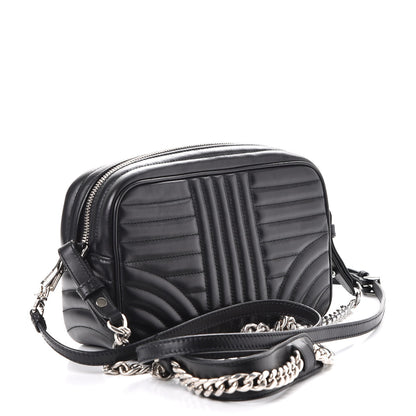 Prada Soft Calfskin Diagramme Crossbody Bag Black 4 of 8
