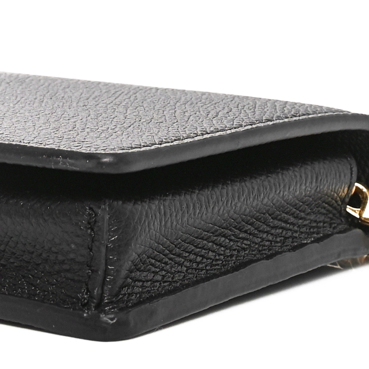 Valentino Garavani Grainy Calfskin VLogo Top Handle Wallet With Chain Black 9 of 10
