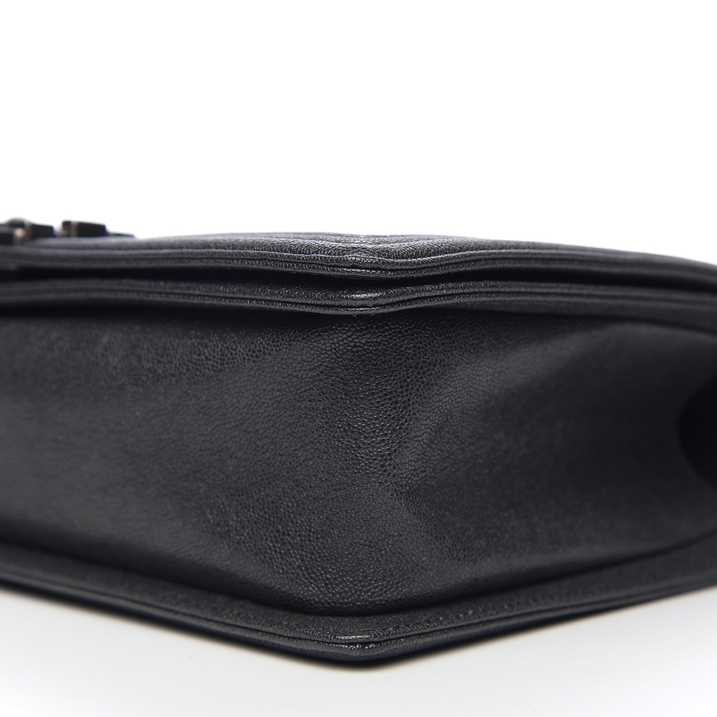 Metallic Caviar Quilted New Medium Boy Flap Grey