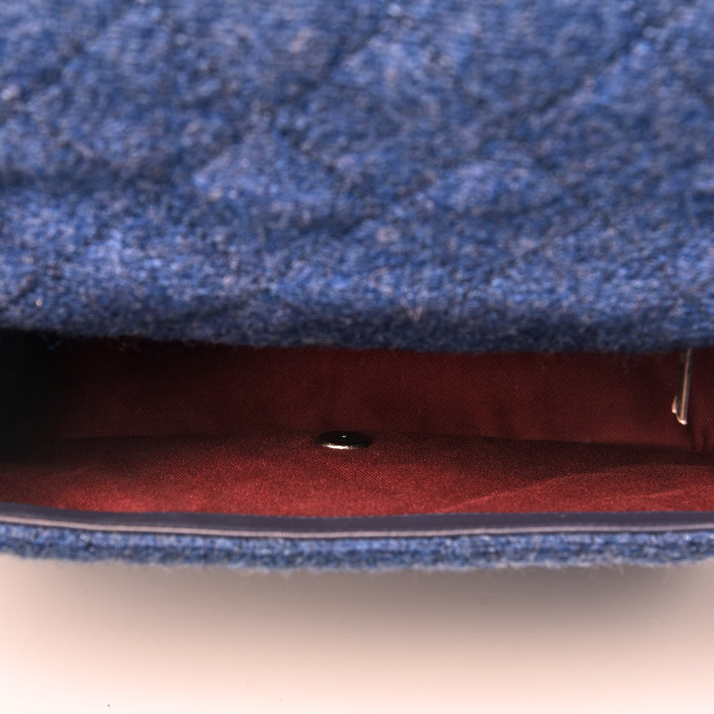 Wool Quilted Medium Edelweiss Single Flap Blue