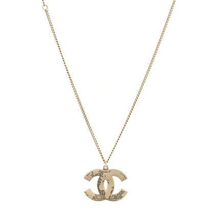 Chanel Globe CC Pendant Necklace Gold 1 of 4